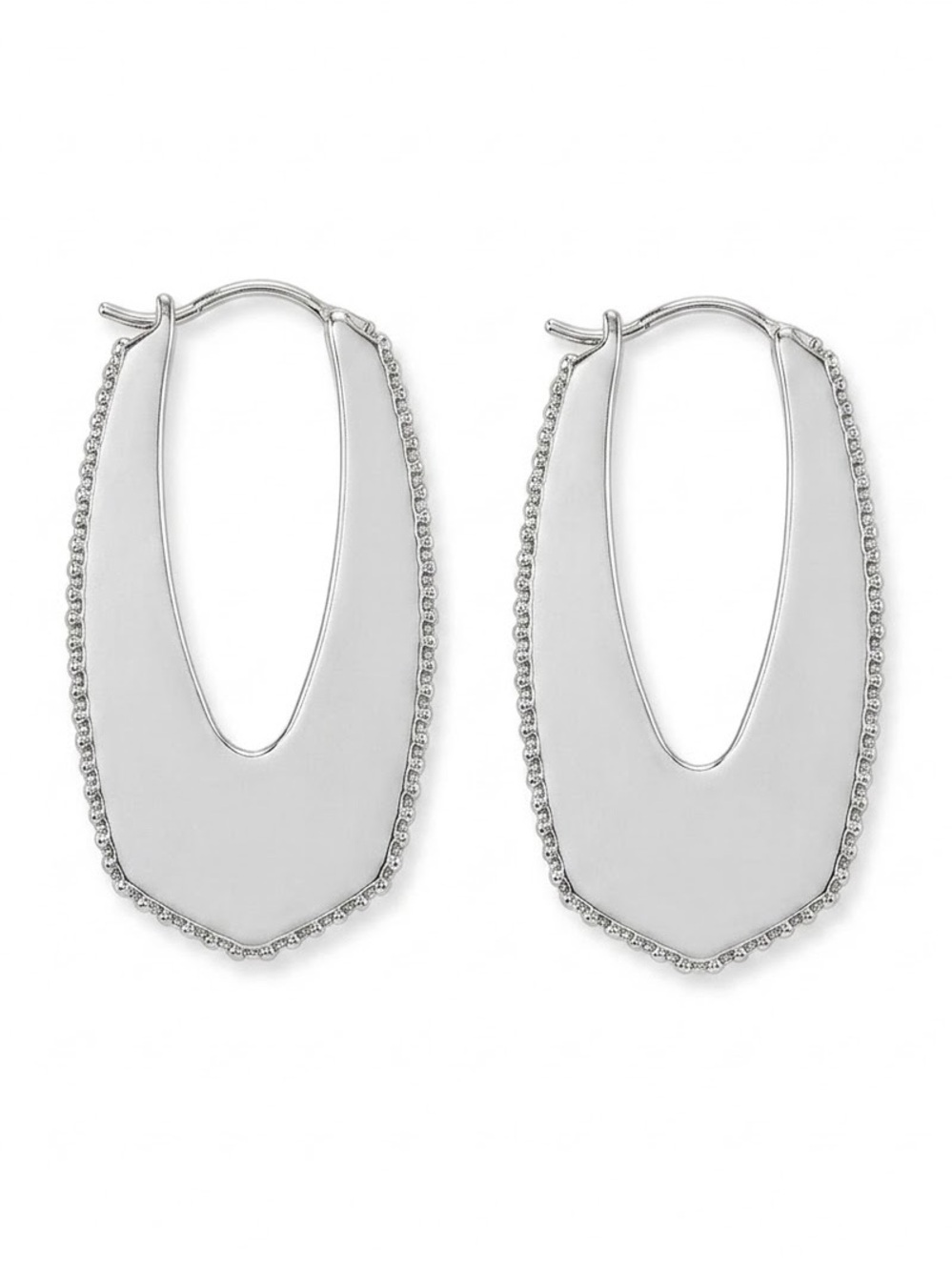 Kendra Scott Silver Open Teardrop Hoop Earrings